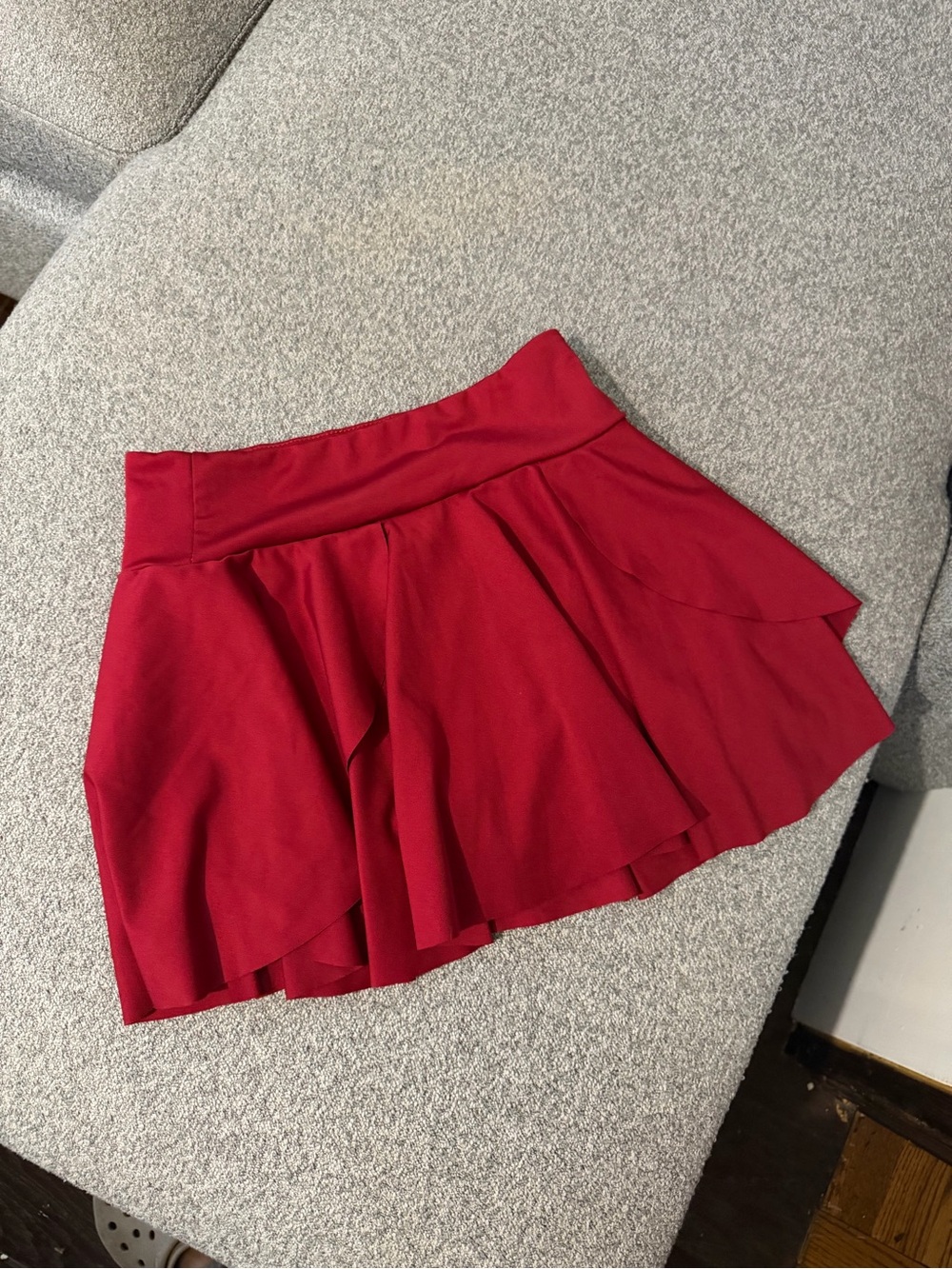 SHEIN Red Layered Skater Mini Skirt